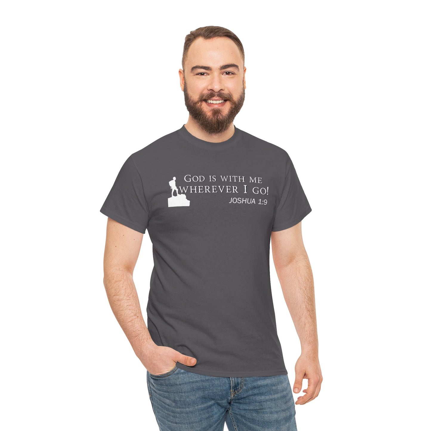 God Is With Me Tee — Joshua 1:9 Inspirational Christian T‑Shirt