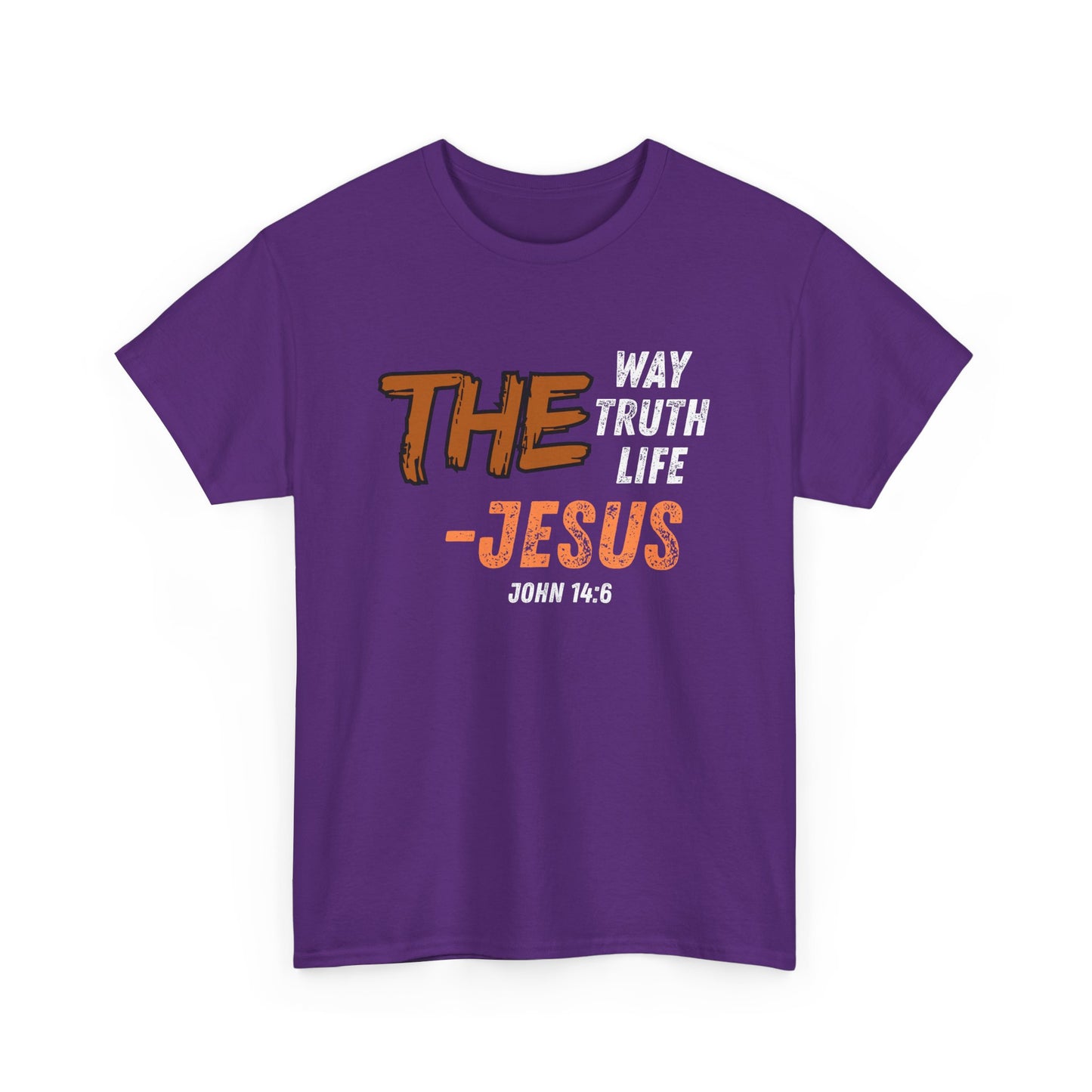 Christian T‑Shirt — “The Way Truth Life — Jesus” John 14:6 Vintage Graphic Tee