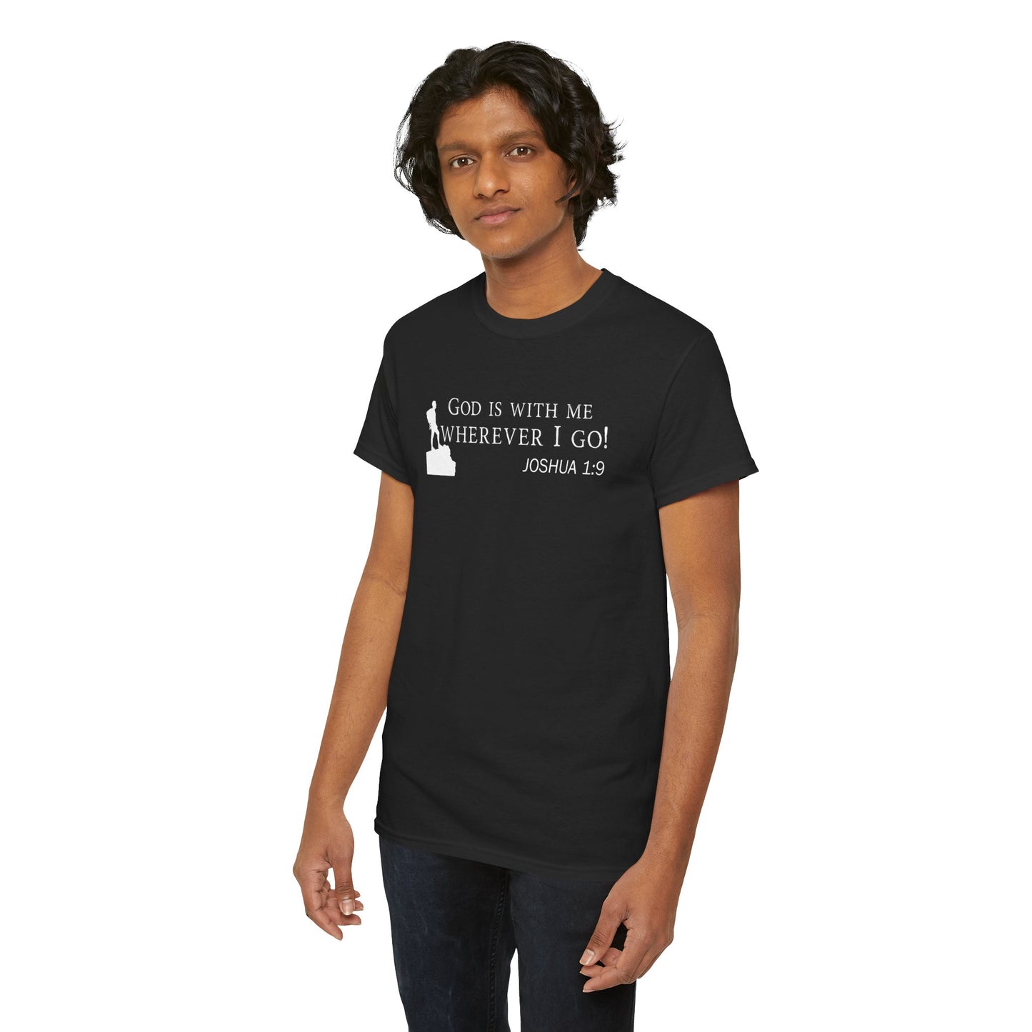 God Is With Me Tee — Joshua 1:9 Inspirational Christian T‑Shirt
