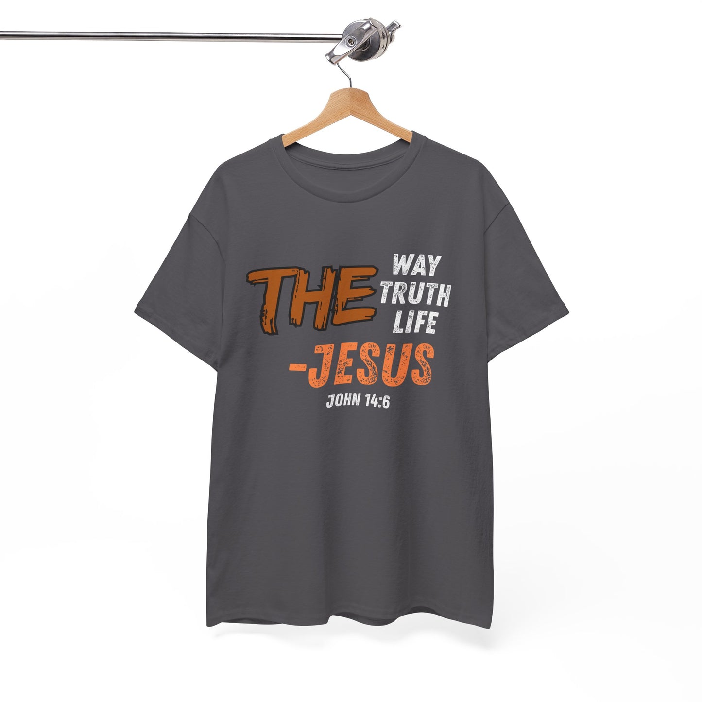 Christian T‑Shirt — “The Way Truth Life — Jesus” John 14:6 Vintage Graphic Tee