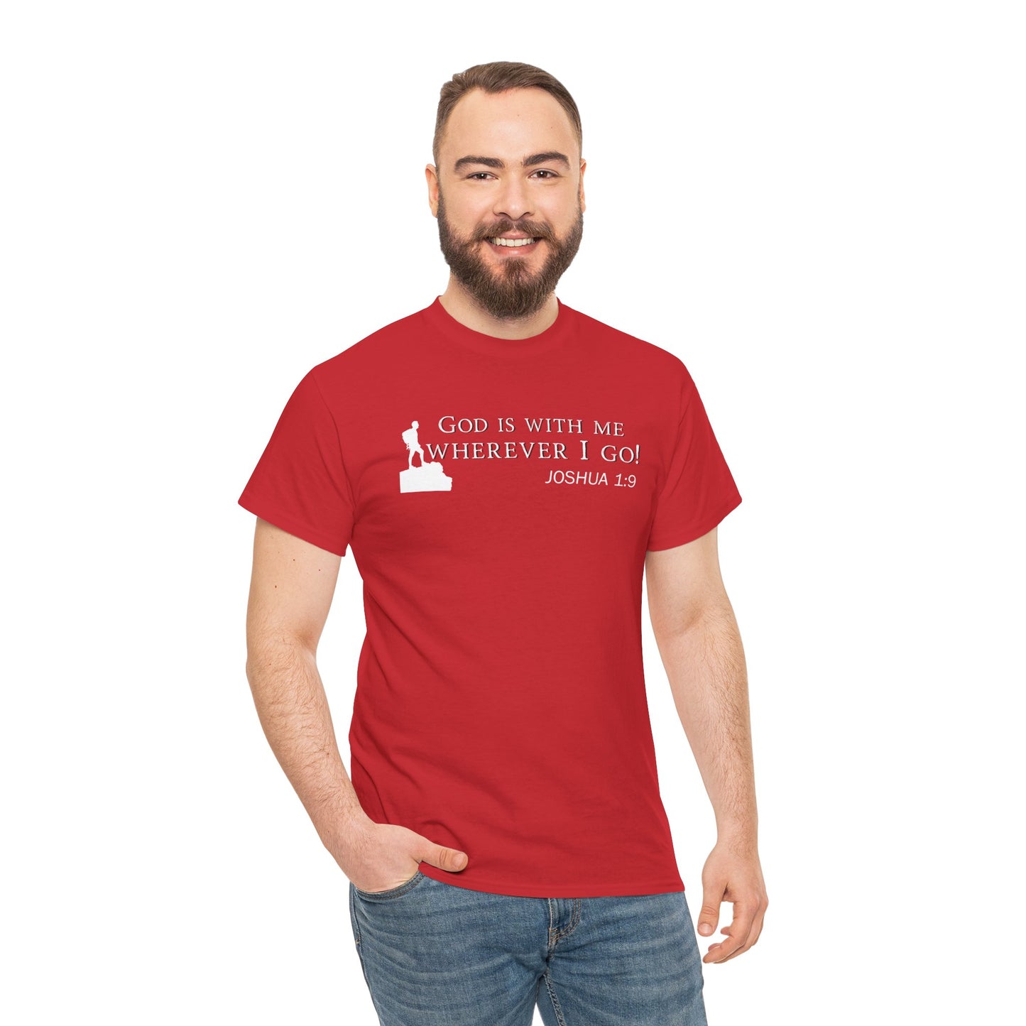 God Is With Me Tee — Joshua 1:9 Inspirational Christian T‑Shirt