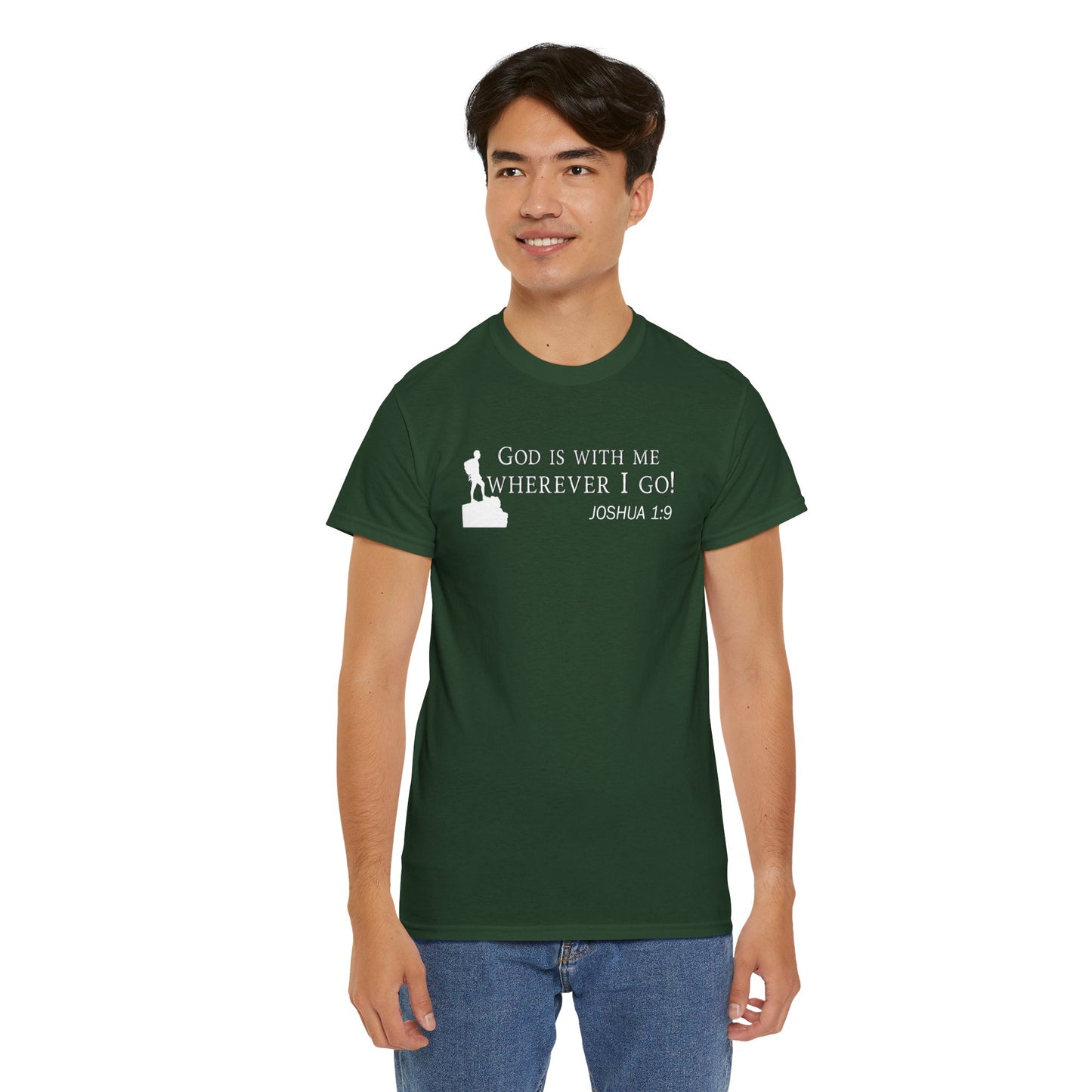God Is With Me Tee — Joshua 1:9 Inspirational Christian T‑Shirt