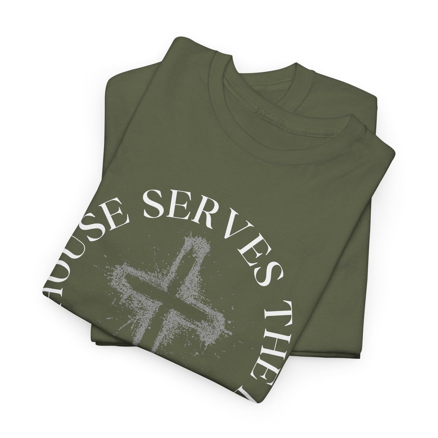 Christian T-Shirt — "As for Me and My House" Joshua 24:15 Cross Tee
