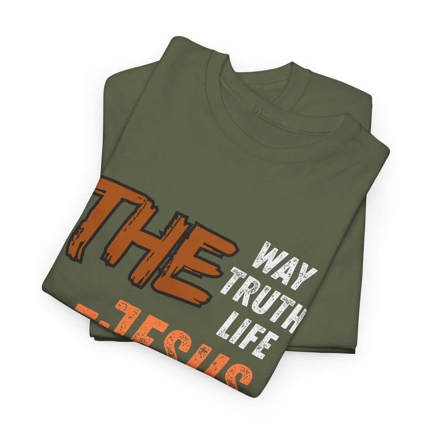 Christian T‑Shirt — “The Way Truth Life — Jesus” John 14:6 Vintage Graphic Tee