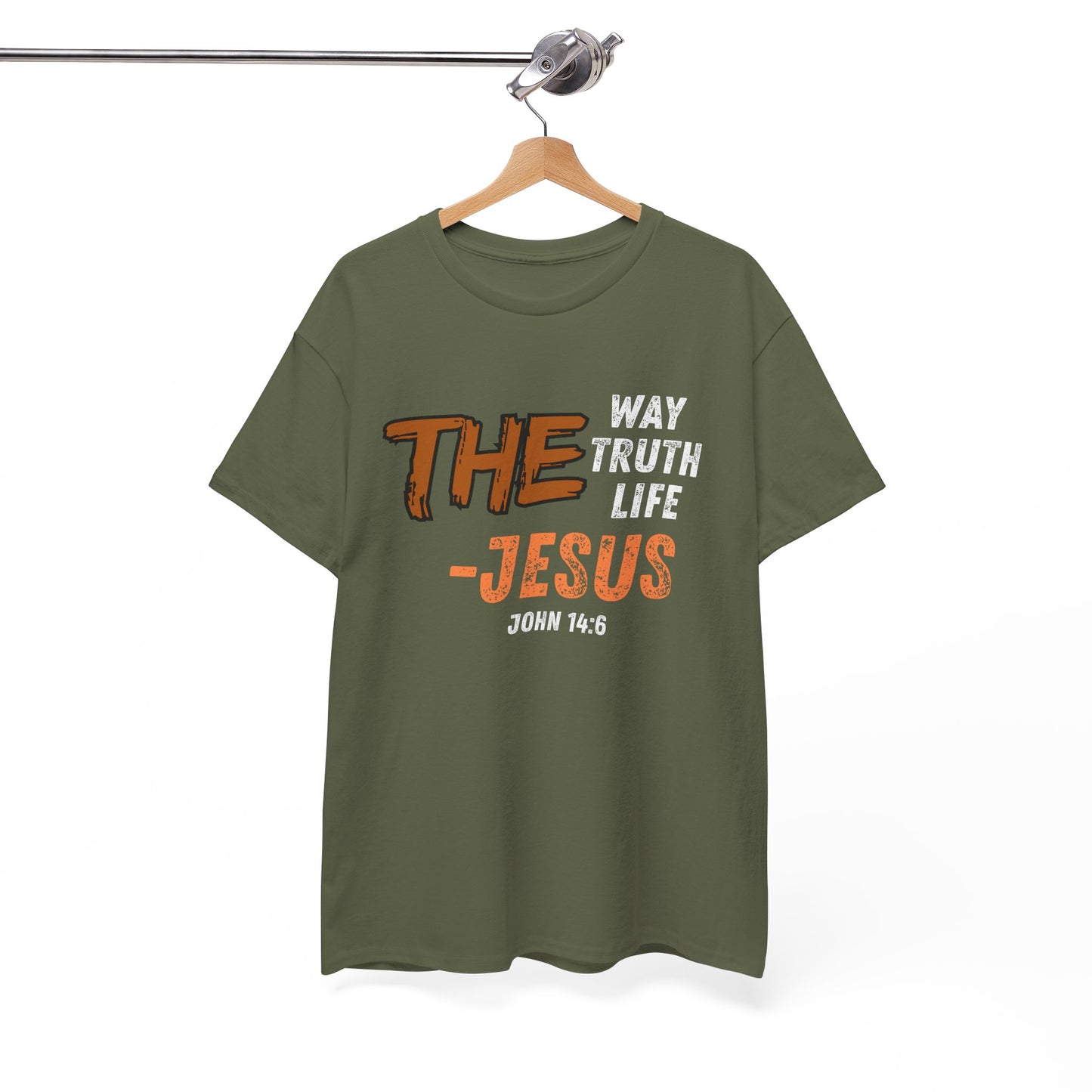 Christian T‑Shirt — “The Way Truth Life — Jesus” John 14:6 Vintage Graphic Tee