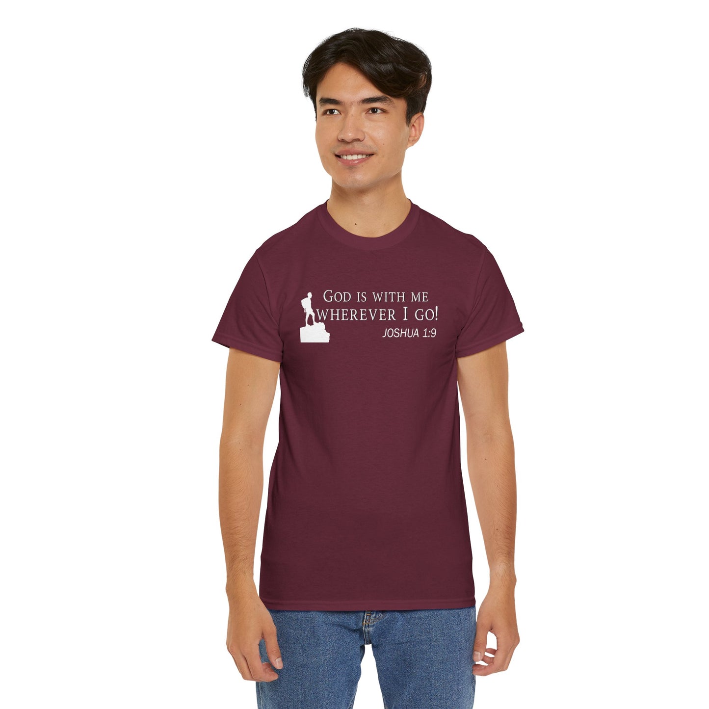 God Is With Me Tee — Joshua 1:9 Inspirational Christian T‑Shirt