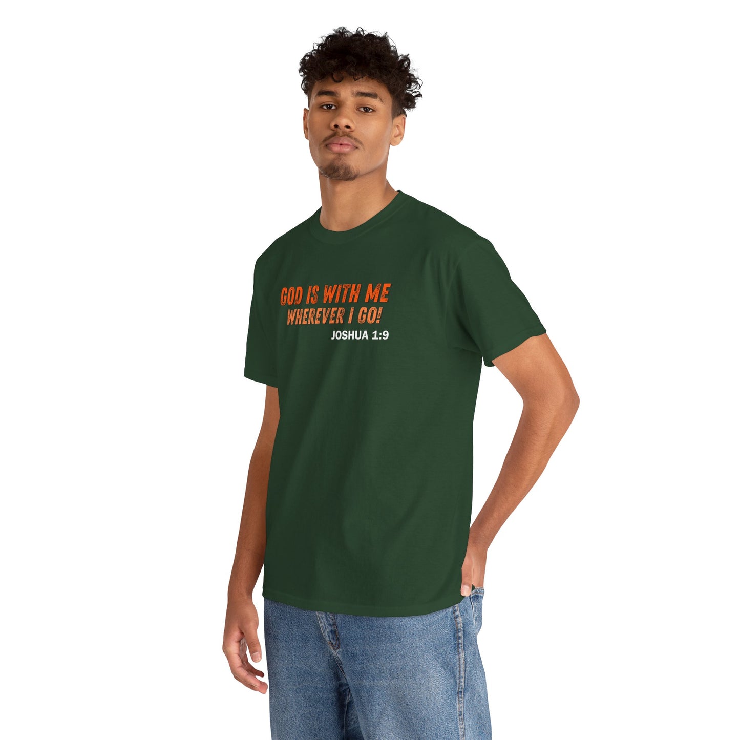 God Is With Me Tee — Joshua 1:9 Christian Scripture Shirt