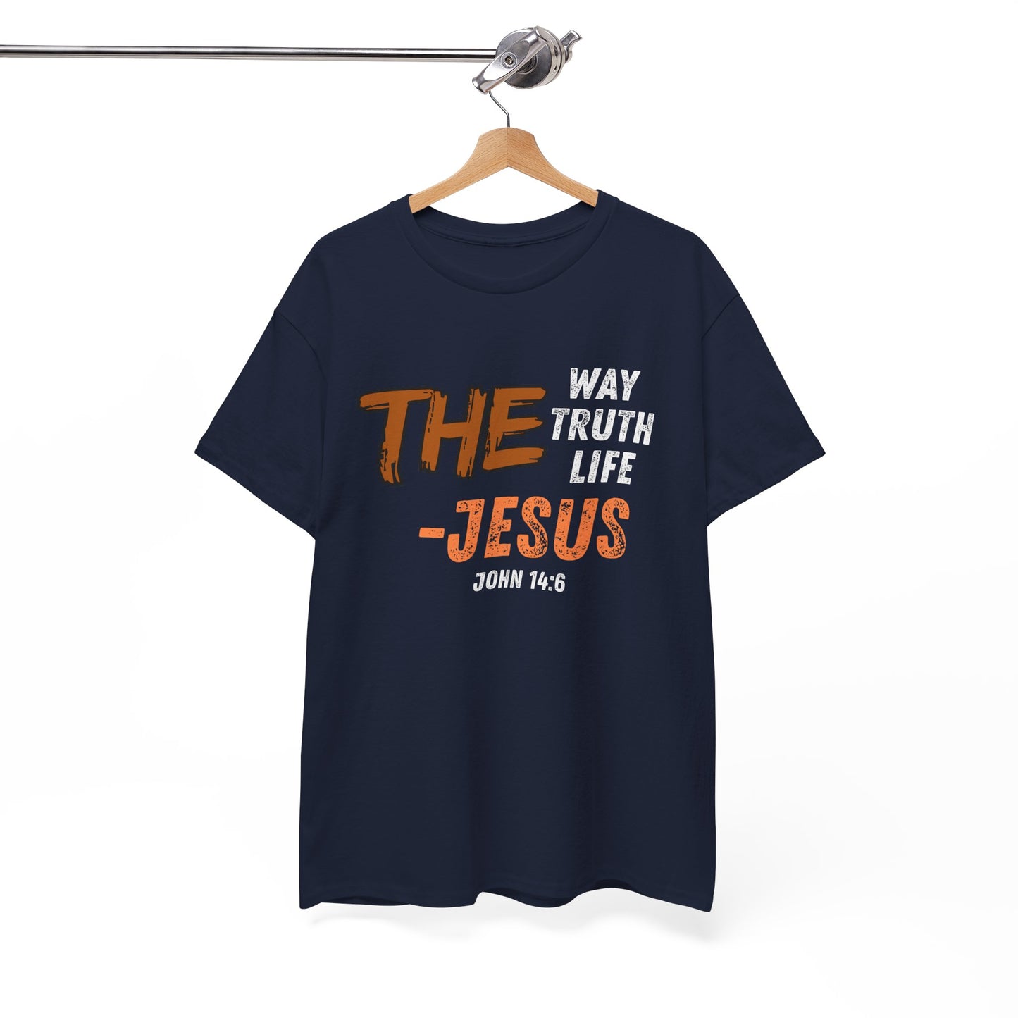 Christian T‑Shirt — “The Way Truth Life — Jesus” John 14:6 Vintage Graphic Tee