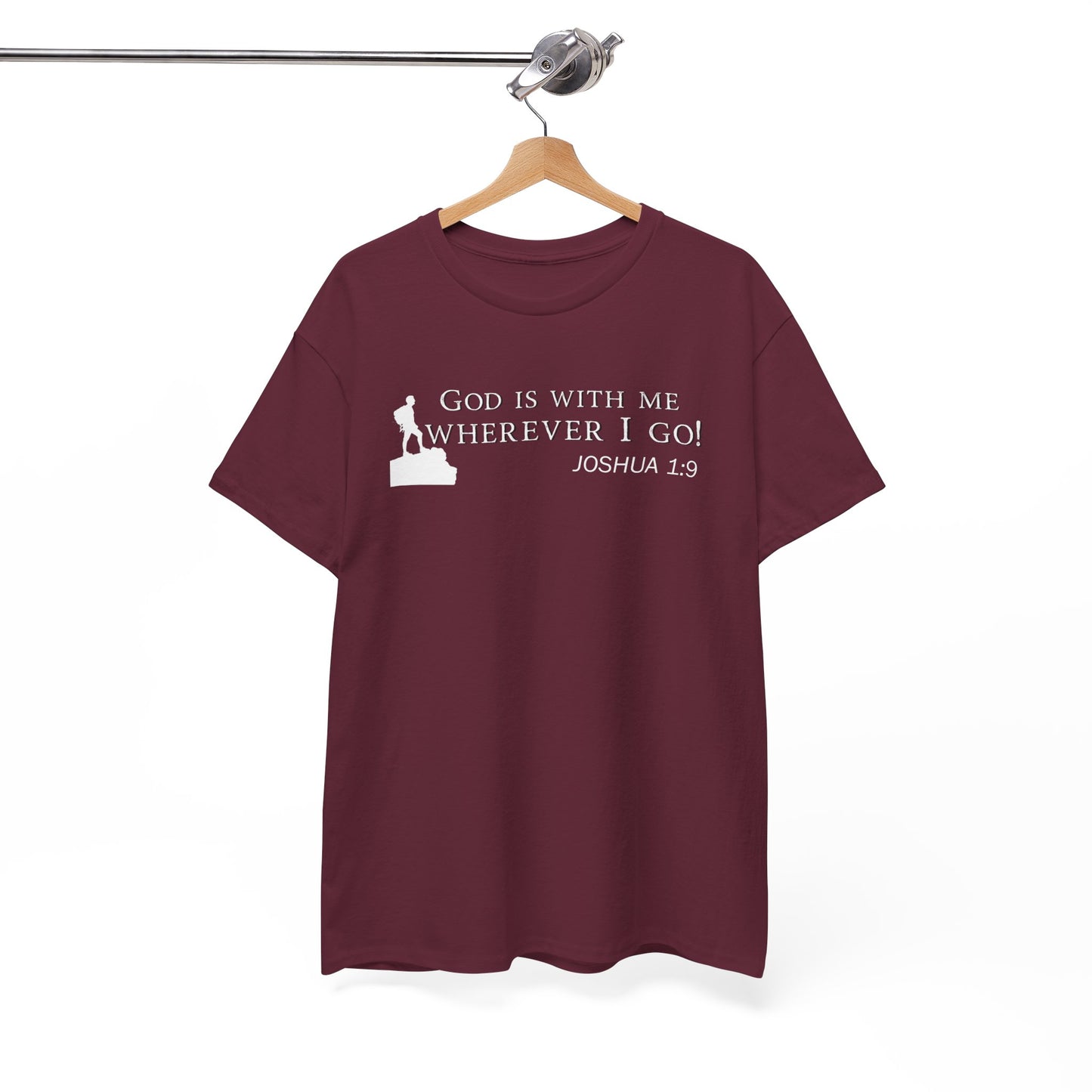 God Is With Me Tee — Joshua 1:9 Inspirational Christian T‑Shirt