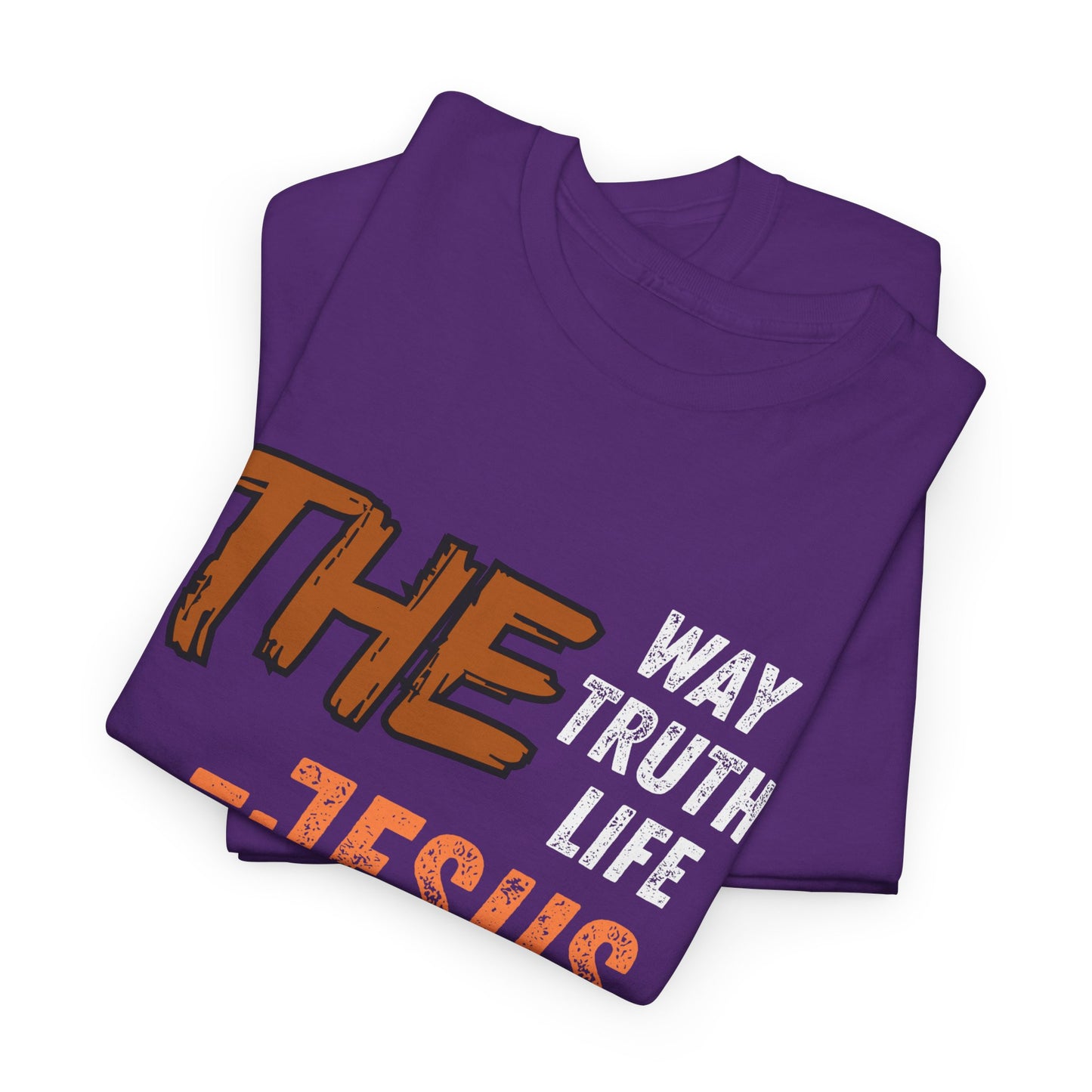 Christian T‑Shirt — “The Way Truth Life — Jesus” John 14:6 Vintage Graphic Tee