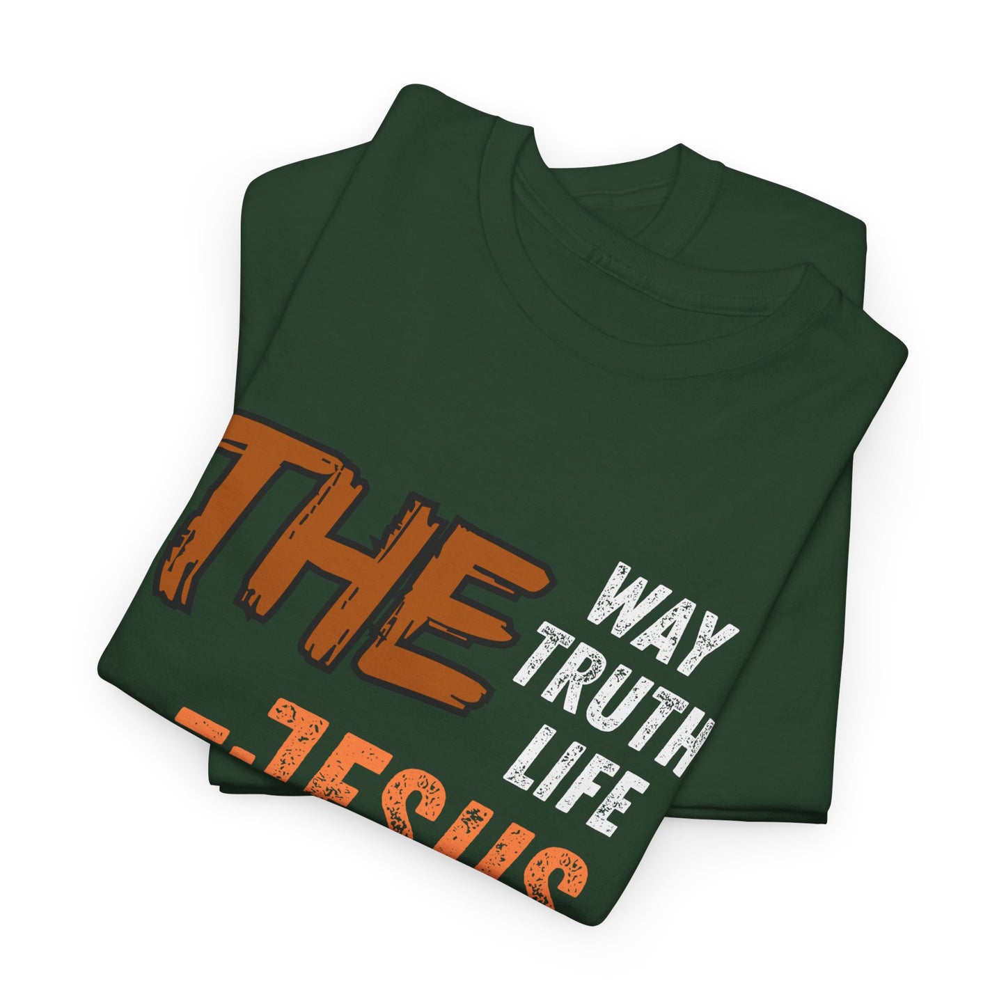 Christian T‑Shirt — “The Way Truth Life — Jesus” John 14:6 Vintage Graphic Tee