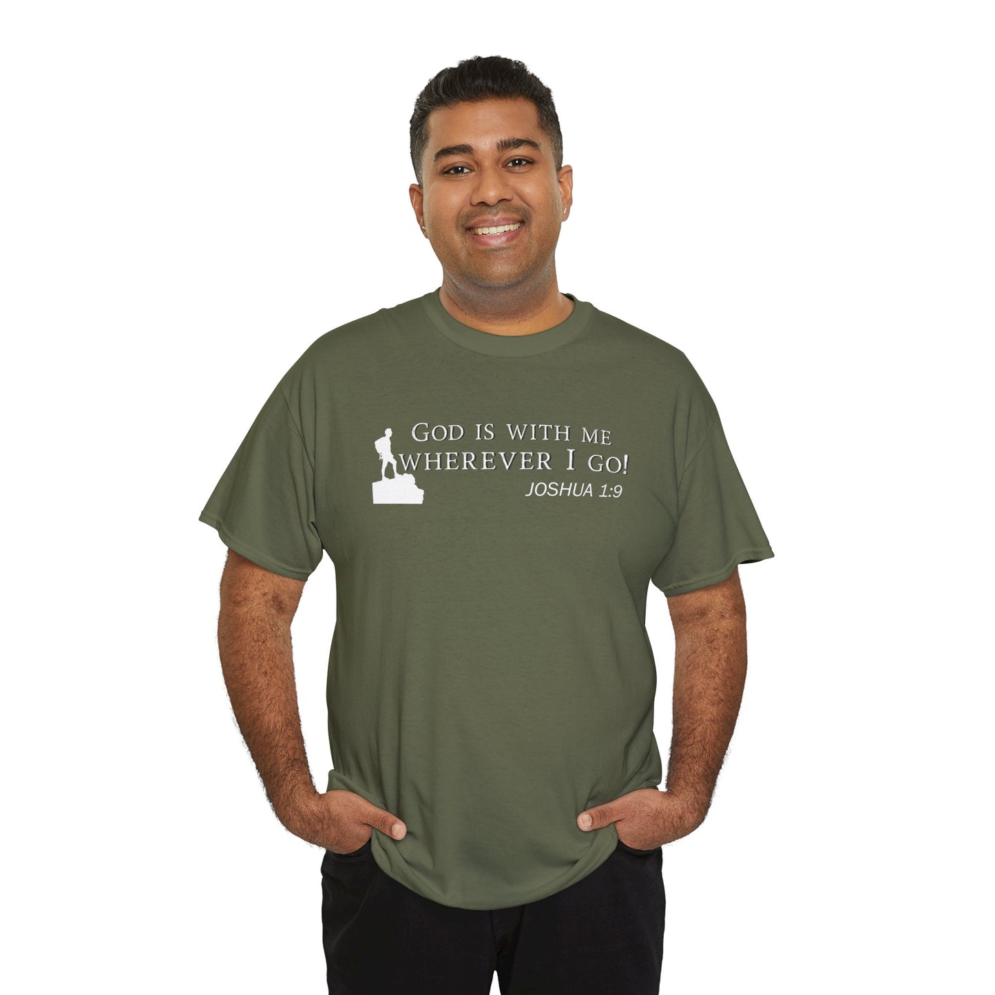 God Is With Me Tee — Joshua 1:9 Inspirational Christian T‑Shirt