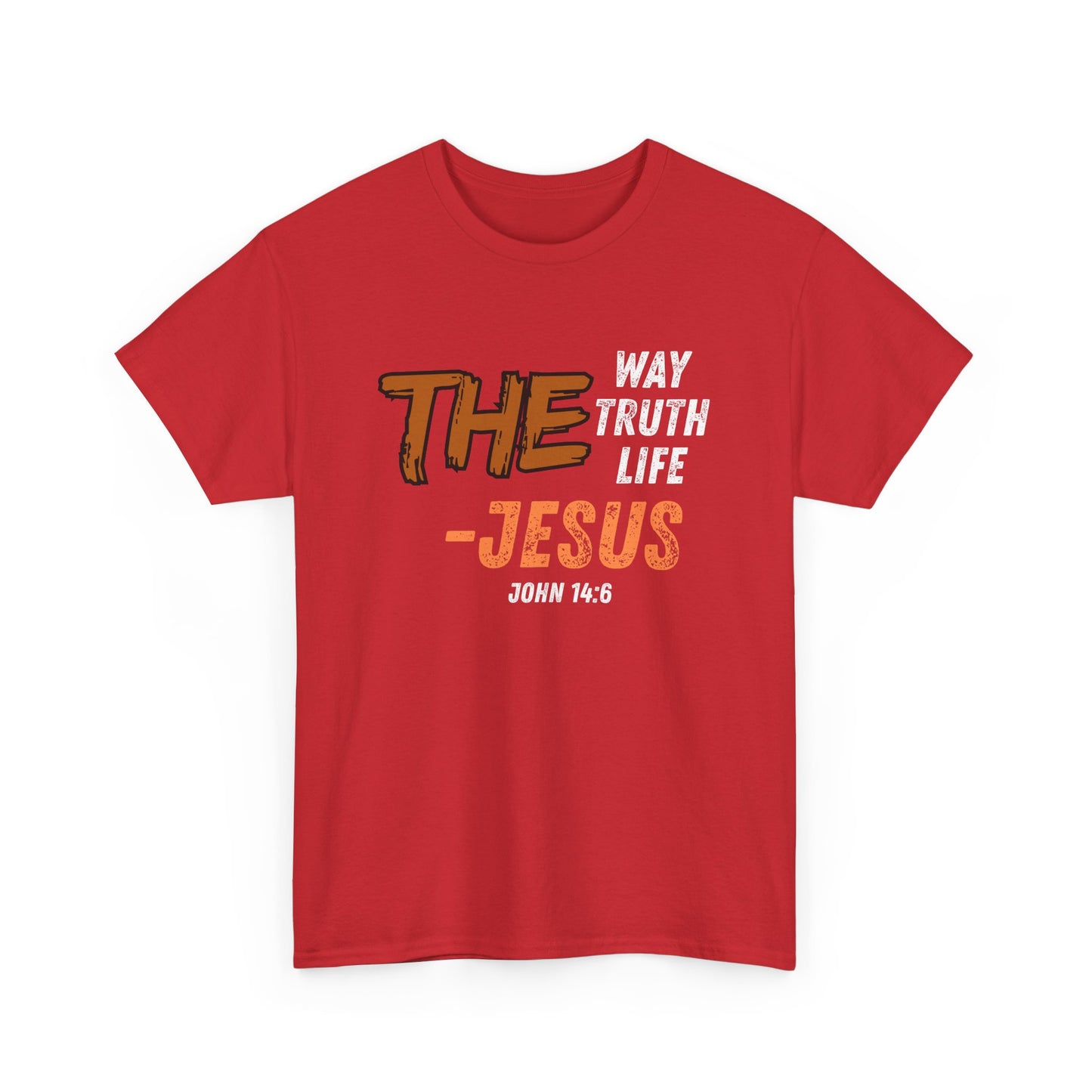 Christian T‑Shirt — “The Way Truth Life — Jesus” John 14:6 Vintage Graphic Tee