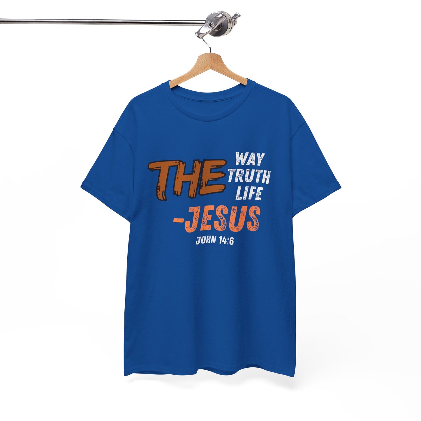 Christian T‑Shirt — “The Way Truth Life — Jesus” John 14:6 Vintage Graphic Tee