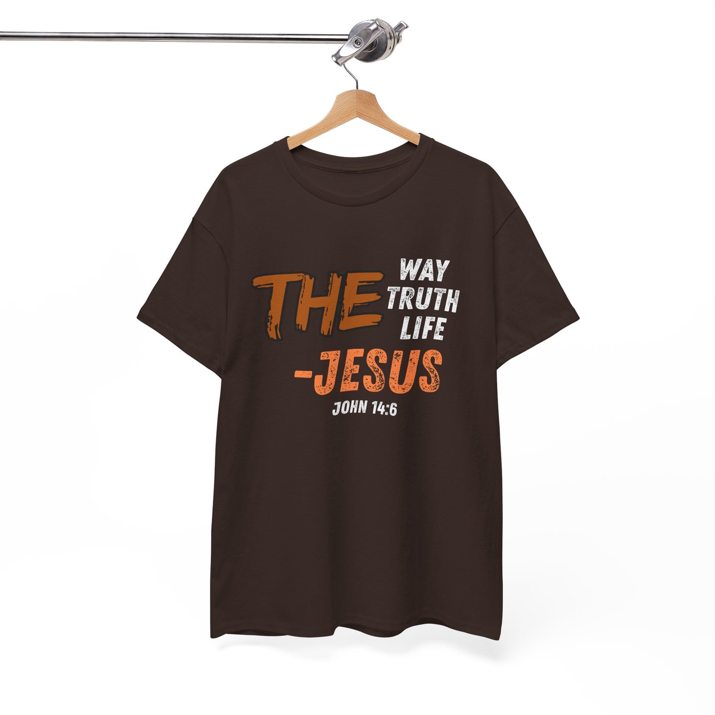Christian T‑Shirt — “The Way Truth Life — Jesus” John 14:6 Vintage Graphic Tee