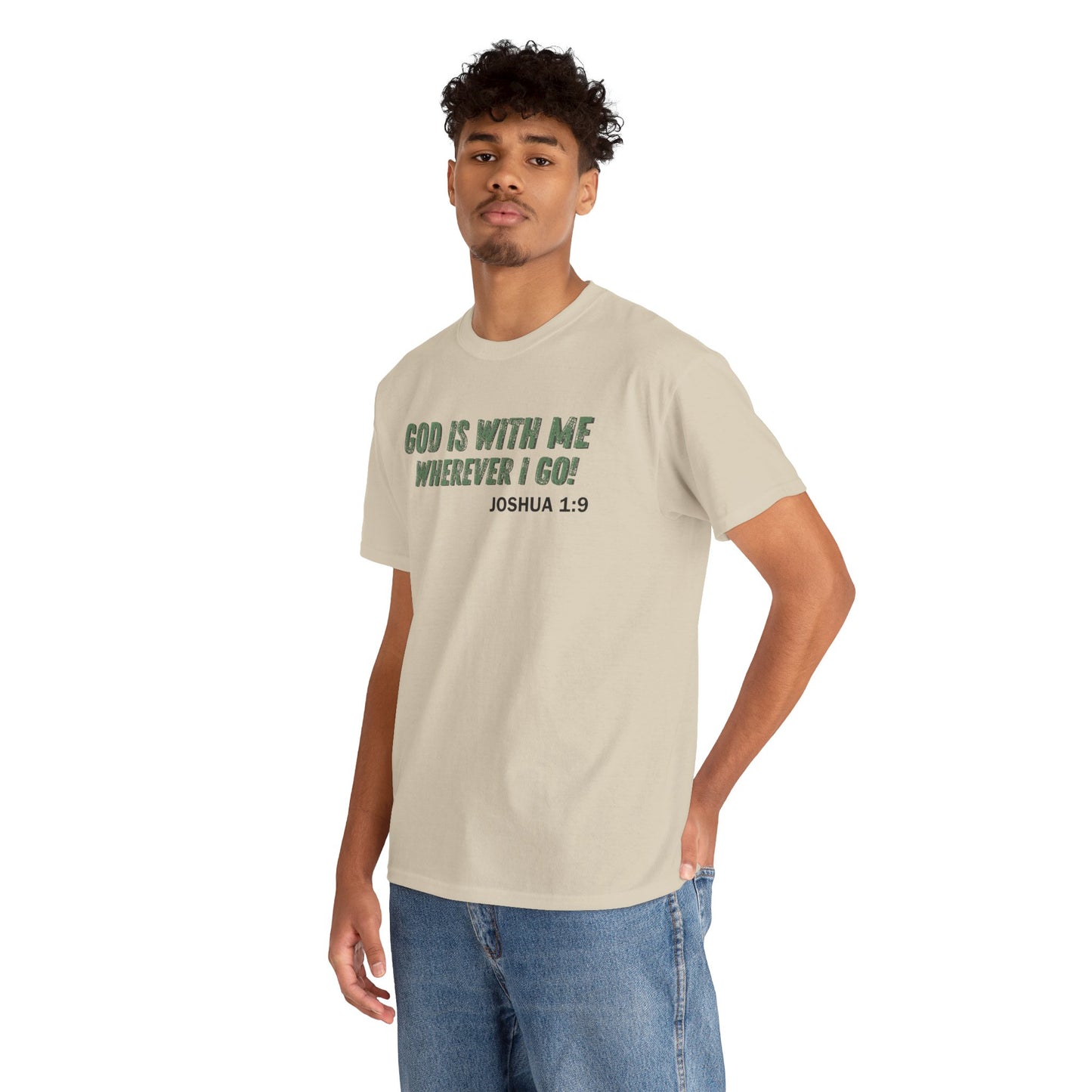 God Is With Me Joshua 1:9 T-Shirt — Inspirational Christian Tee