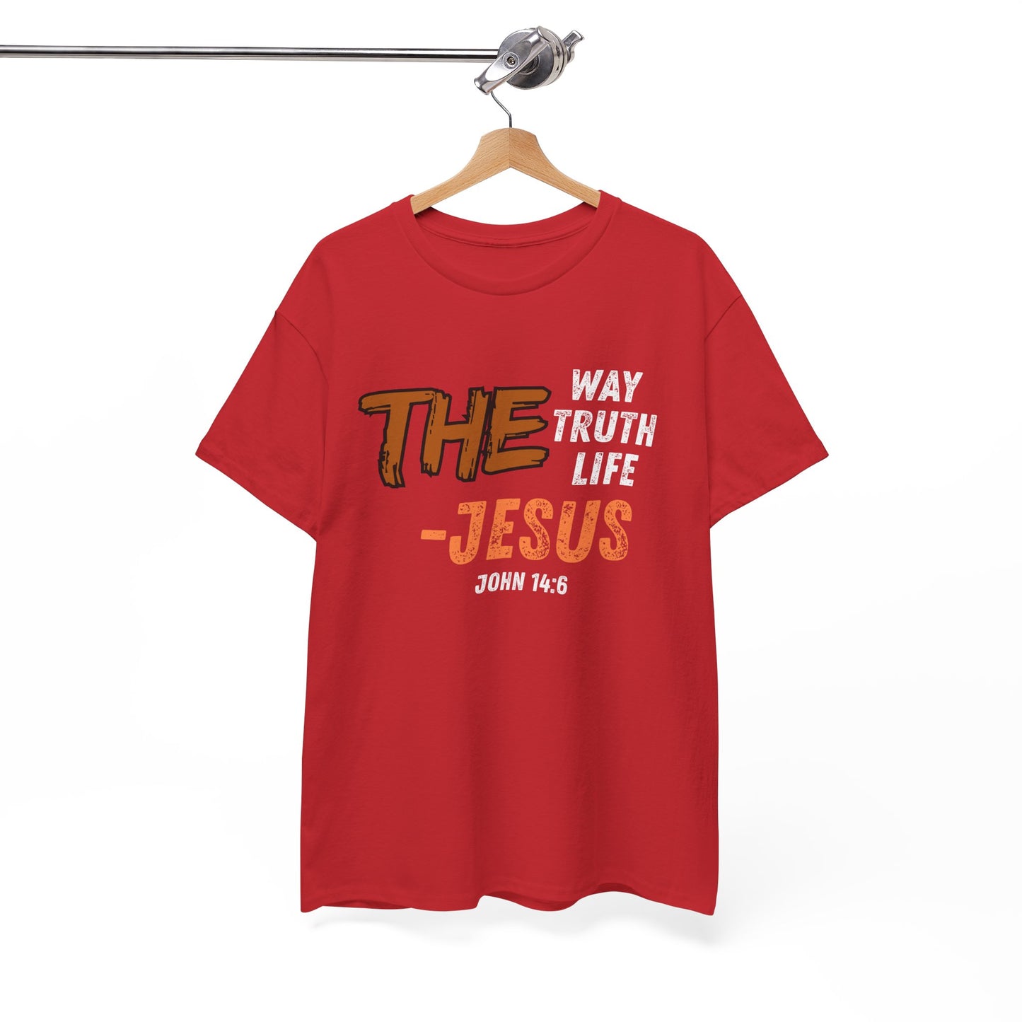 Christian T‑Shirt — “The Way Truth Life — Jesus” John 14:6 Vintage Graphic Tee