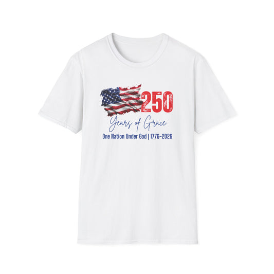 250 Years of Grace T-Shirt — One Nation Under God 1776–2026 Patriotic Tee
