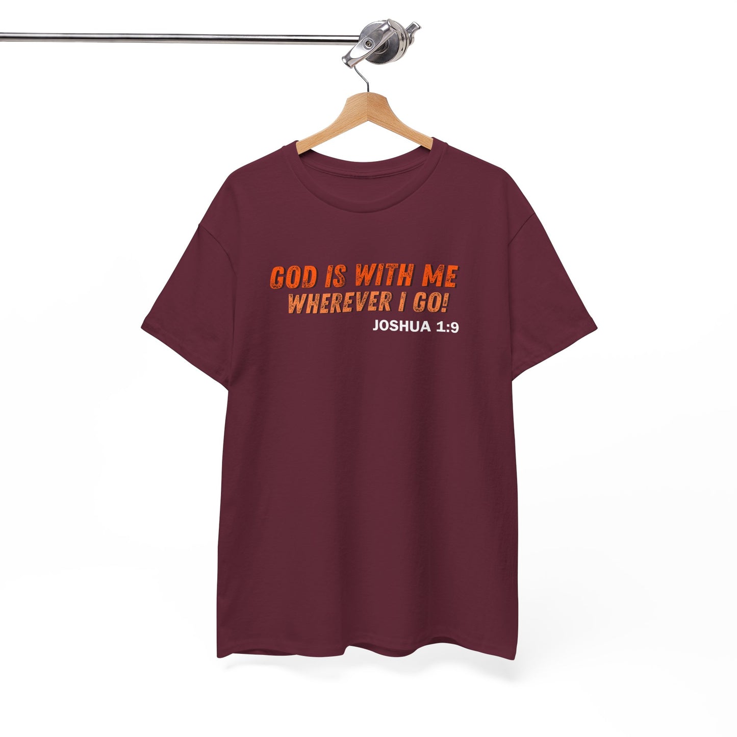 God Is With Me Tee — Joshua 1:9 Christian Scripture Shirt