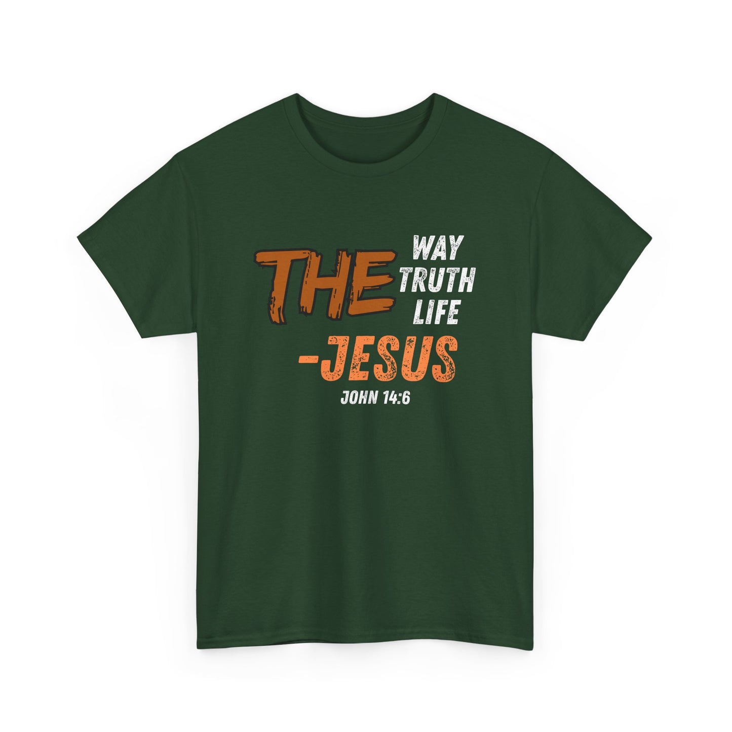 Christian T‑Shirt — “The Way Truth Life — Jesus” John 14:6 Vintage Graphic Tee