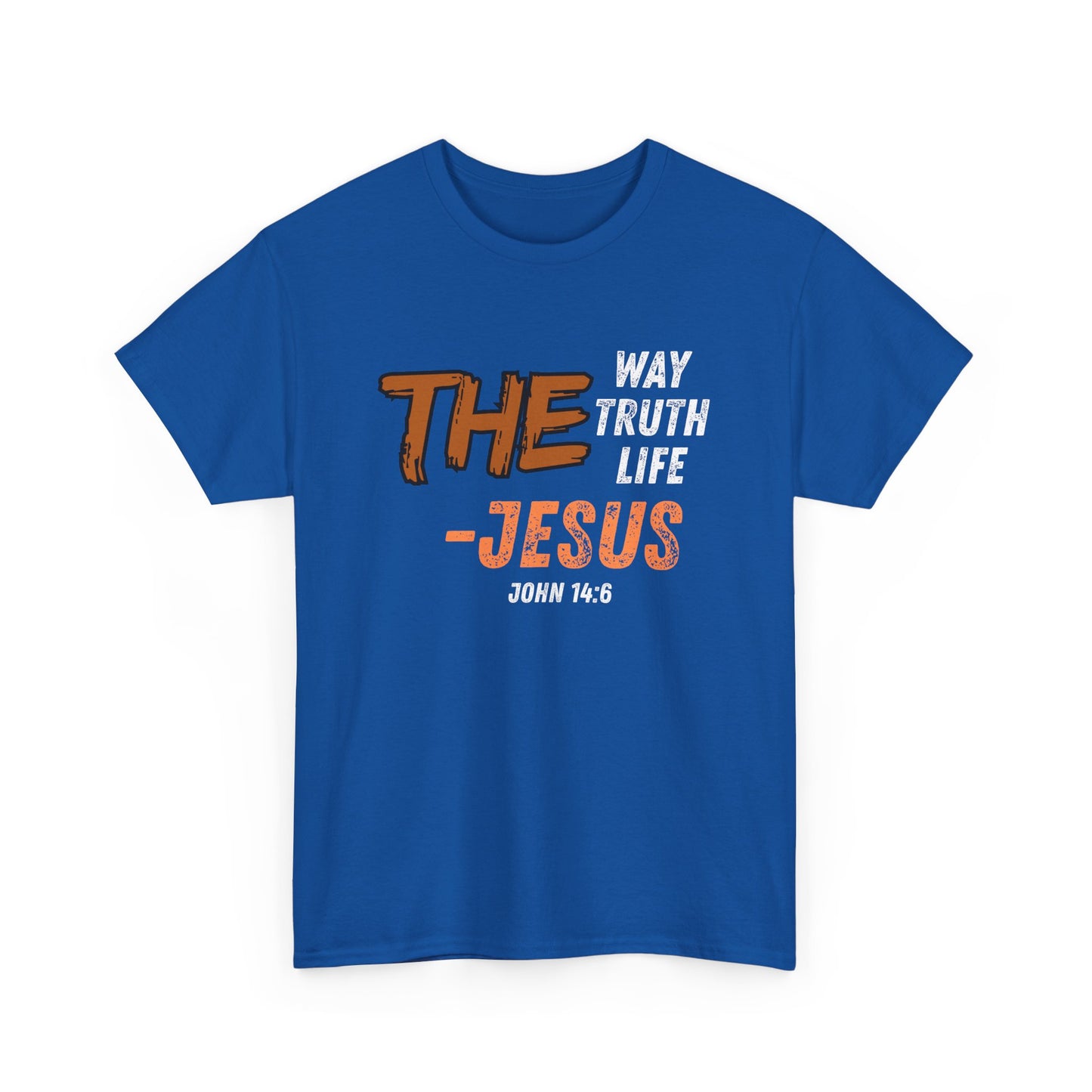 Christian T‑Shirt — “The Way Truth Life — Jesus” John 14:6 Vintage Graphic Tee