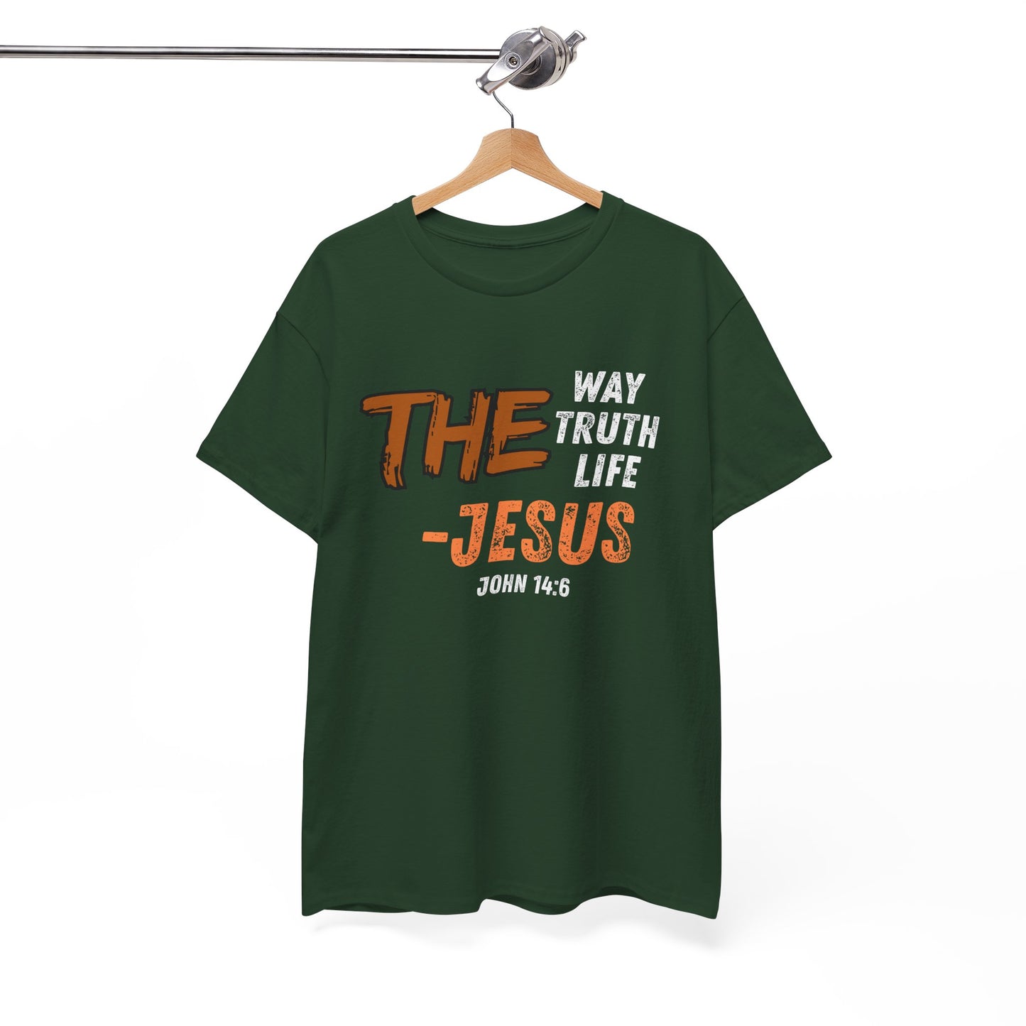 Christian T‑Shirt — “The Way Truth Life — Jesus” John 14:6 Vintage Graphic Tee
