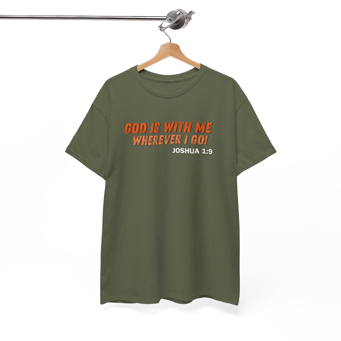 God Is With Me Tee — Joshua 1:9 Christian Scripture Shirt
