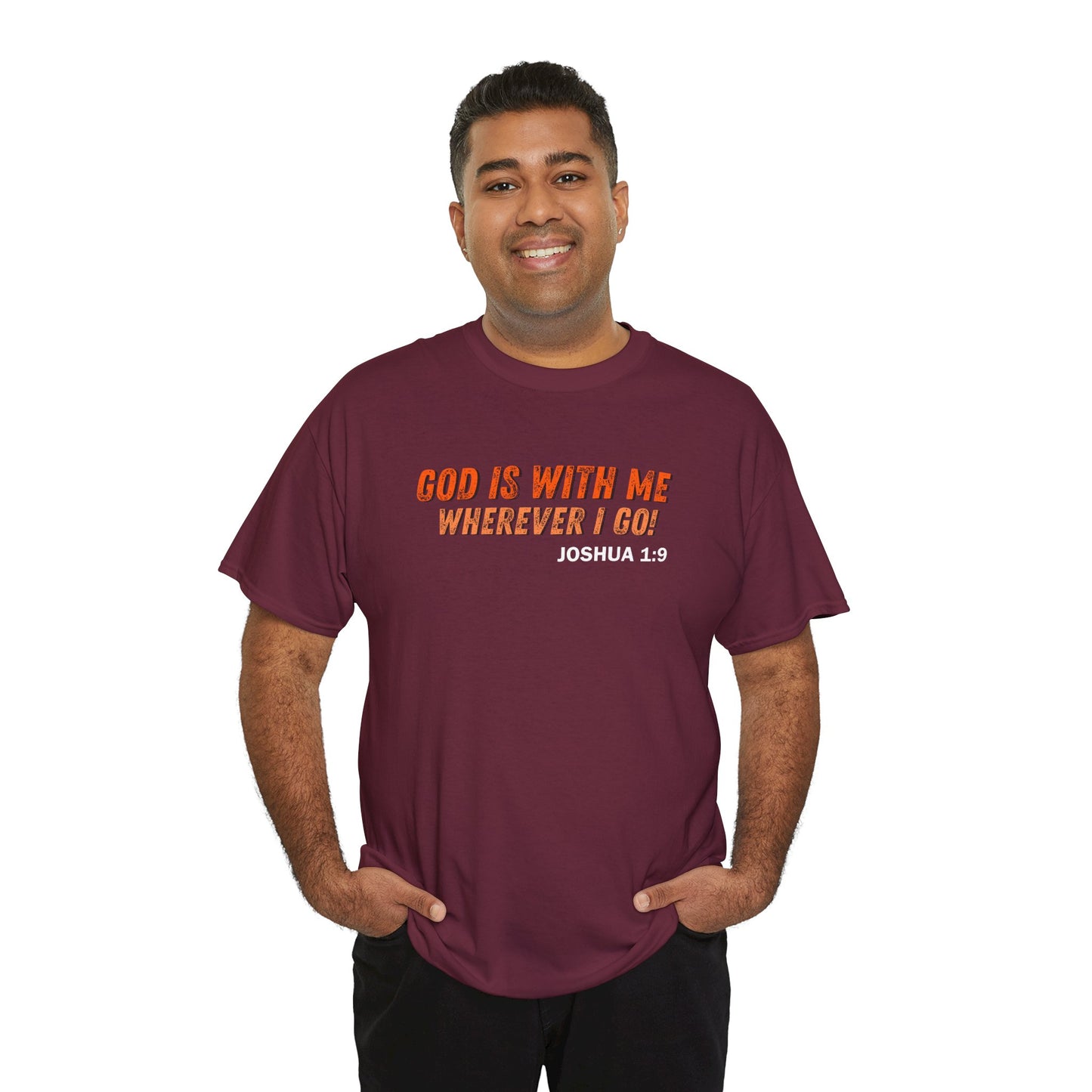 God Is With Me Tee — Joshua 1:9 Christian Scripture Shirt