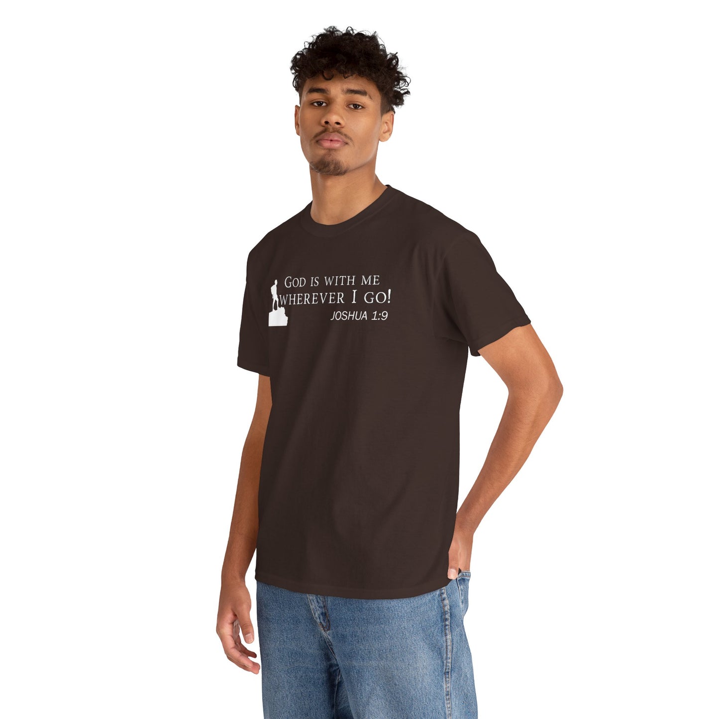 God Is With Me Tee — Joshua 1:9 Inspirational Christian T‑Shirt