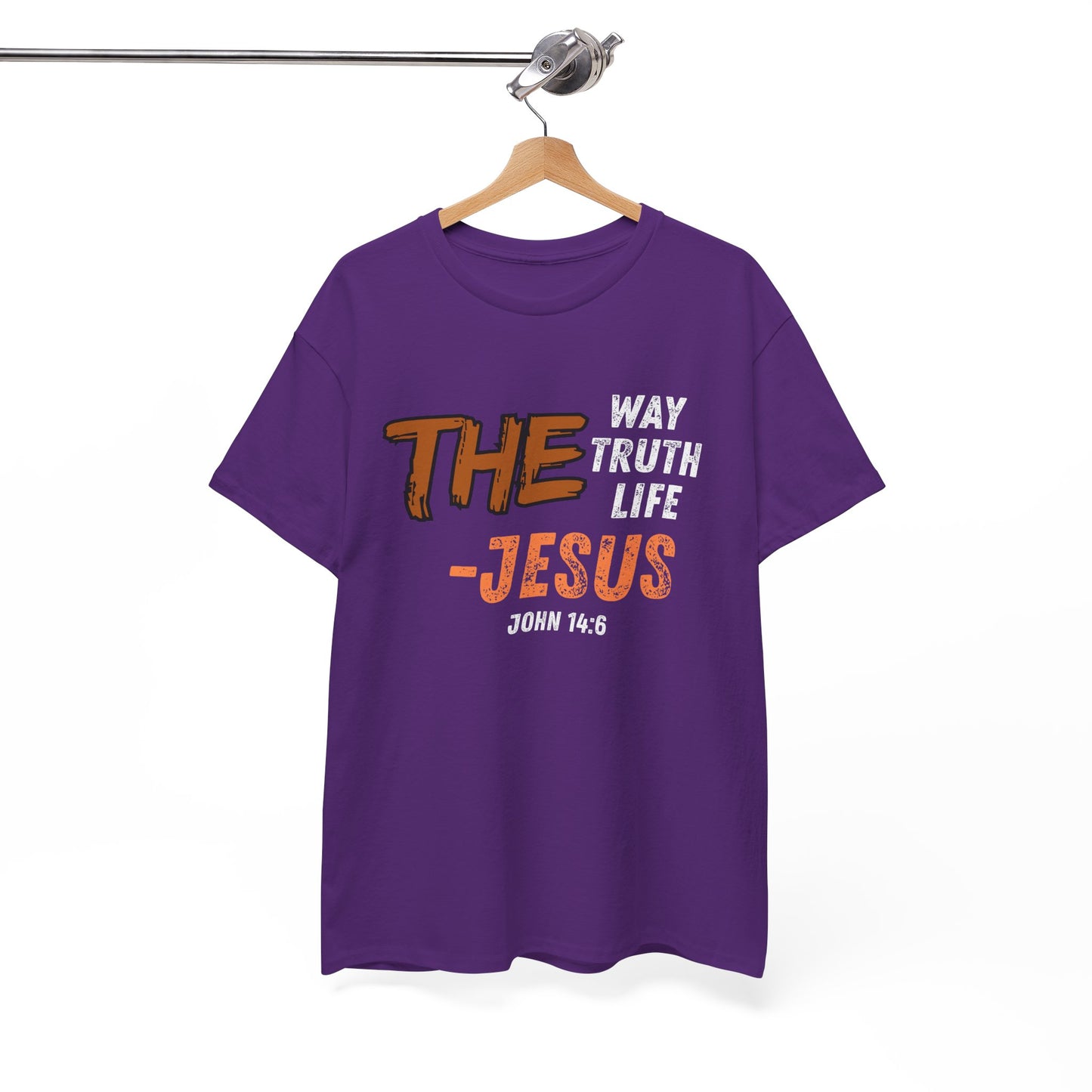 Christian T‑Shirt — “The Way Truth Life — Jesus” John 14:6 Vintage Graphic Tee