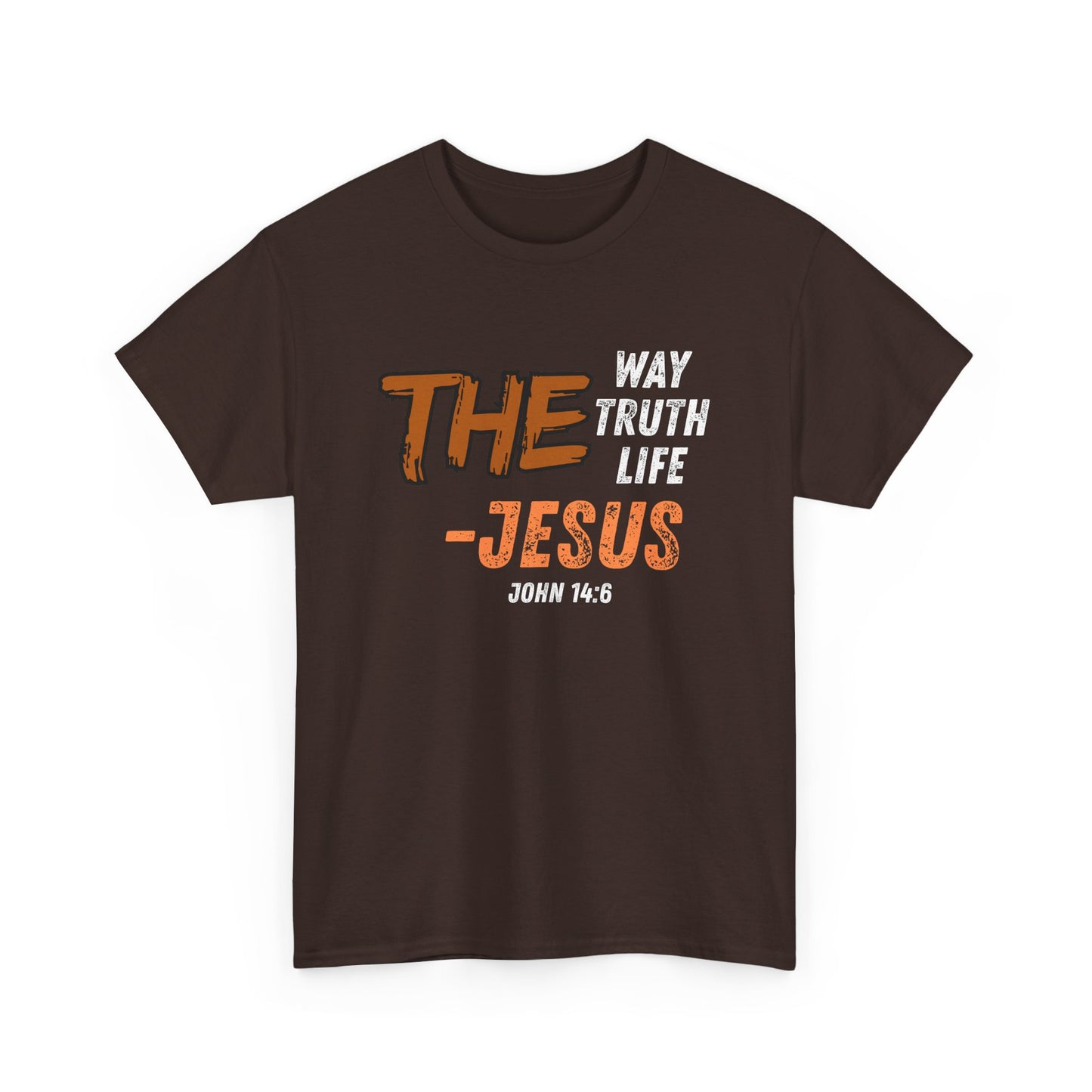 Christian T‑Shirt — “The Way Truth Life — Jesus” John 14:6 Vintage Graphic Tee