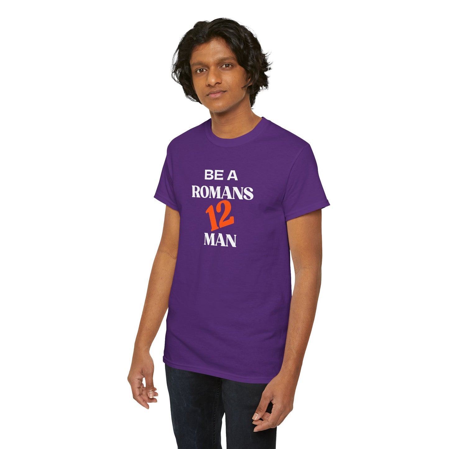 Romans 12 Man T-Shirt — "Be a Romans 12 Man" Inspirational Christian Tee