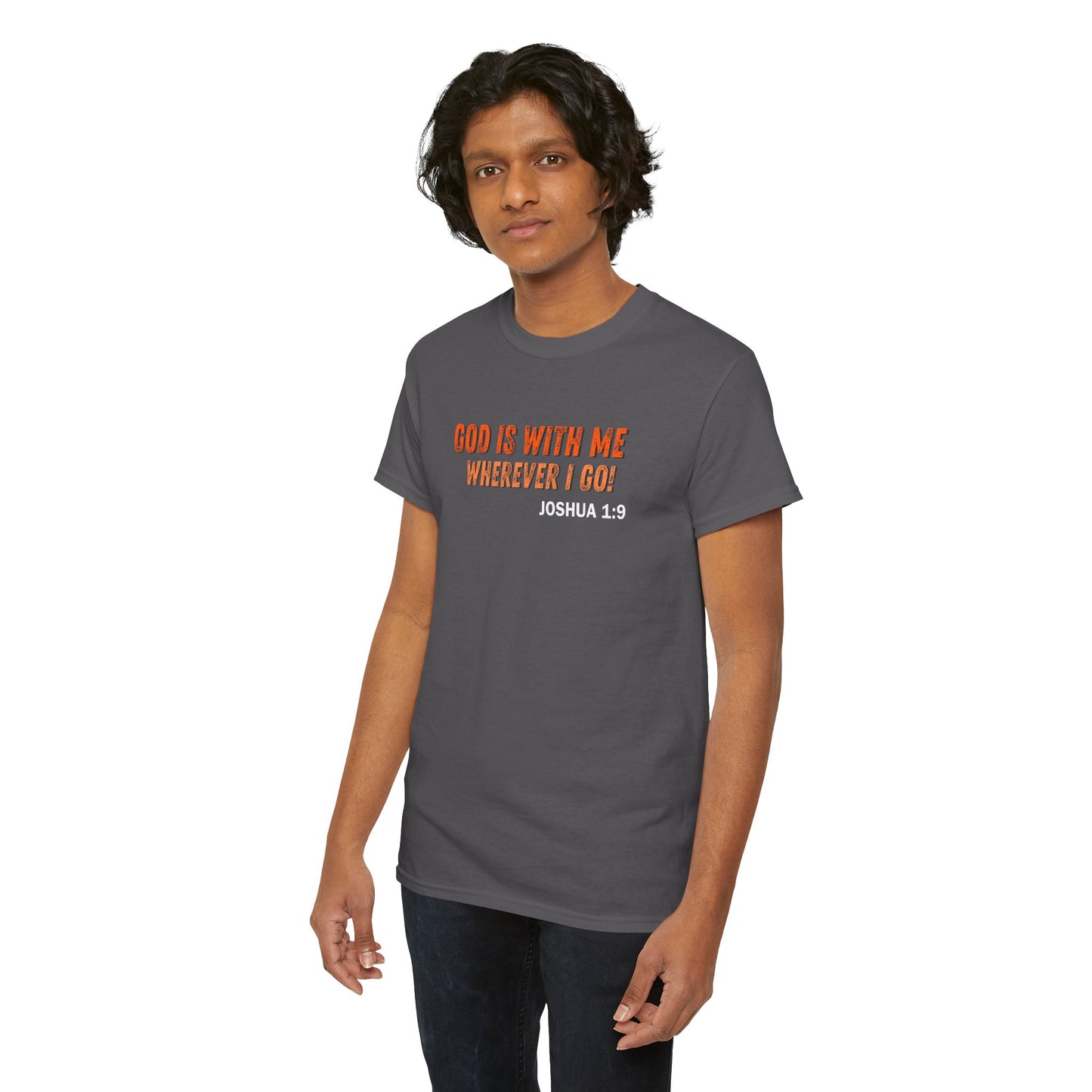 God Is With Me Tee — Joshua 1:9 Christian Scripture Shirt