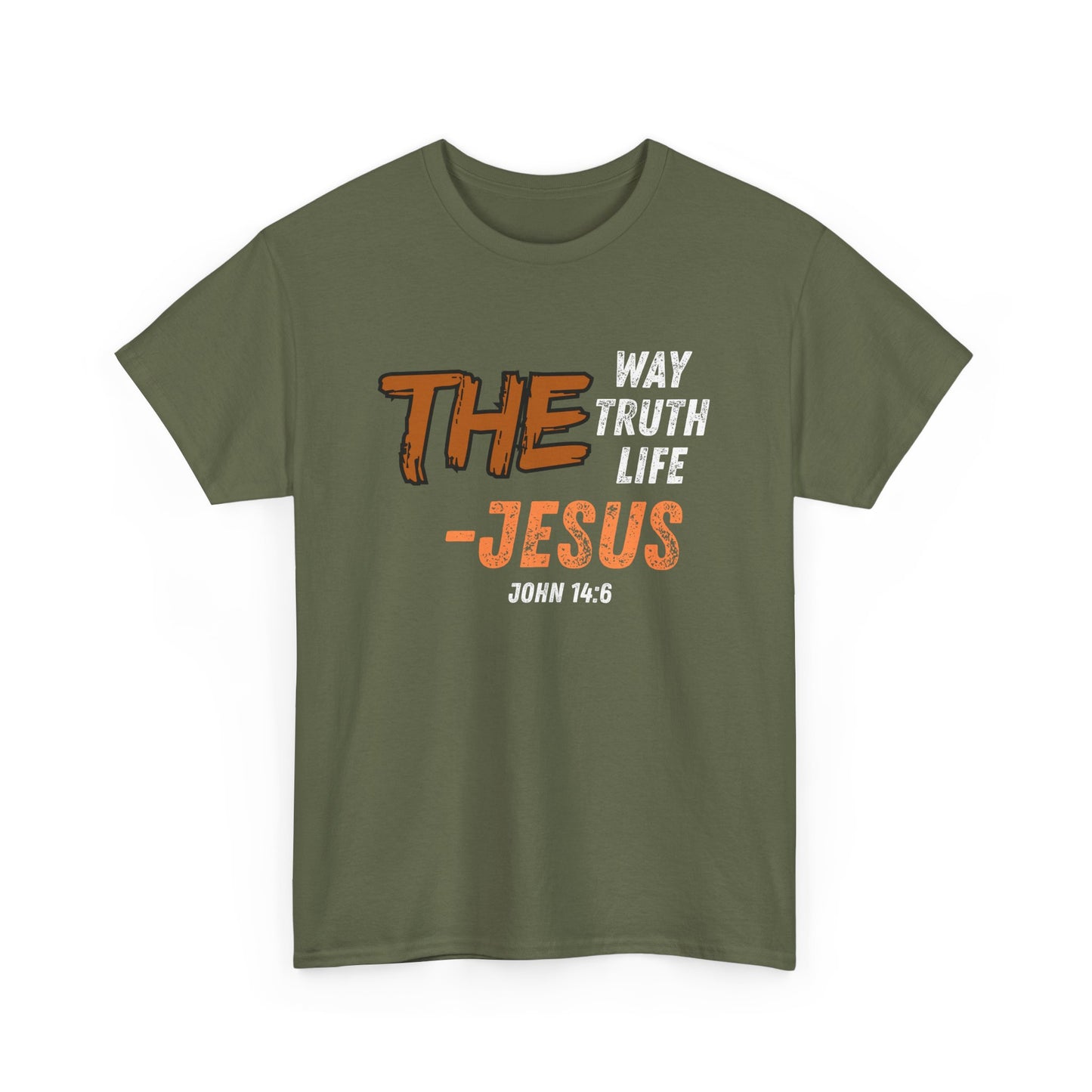 Christian T‑Shirt — “The Way Truth Life — Jesus” John 14:6 Vintage Graphic Tee