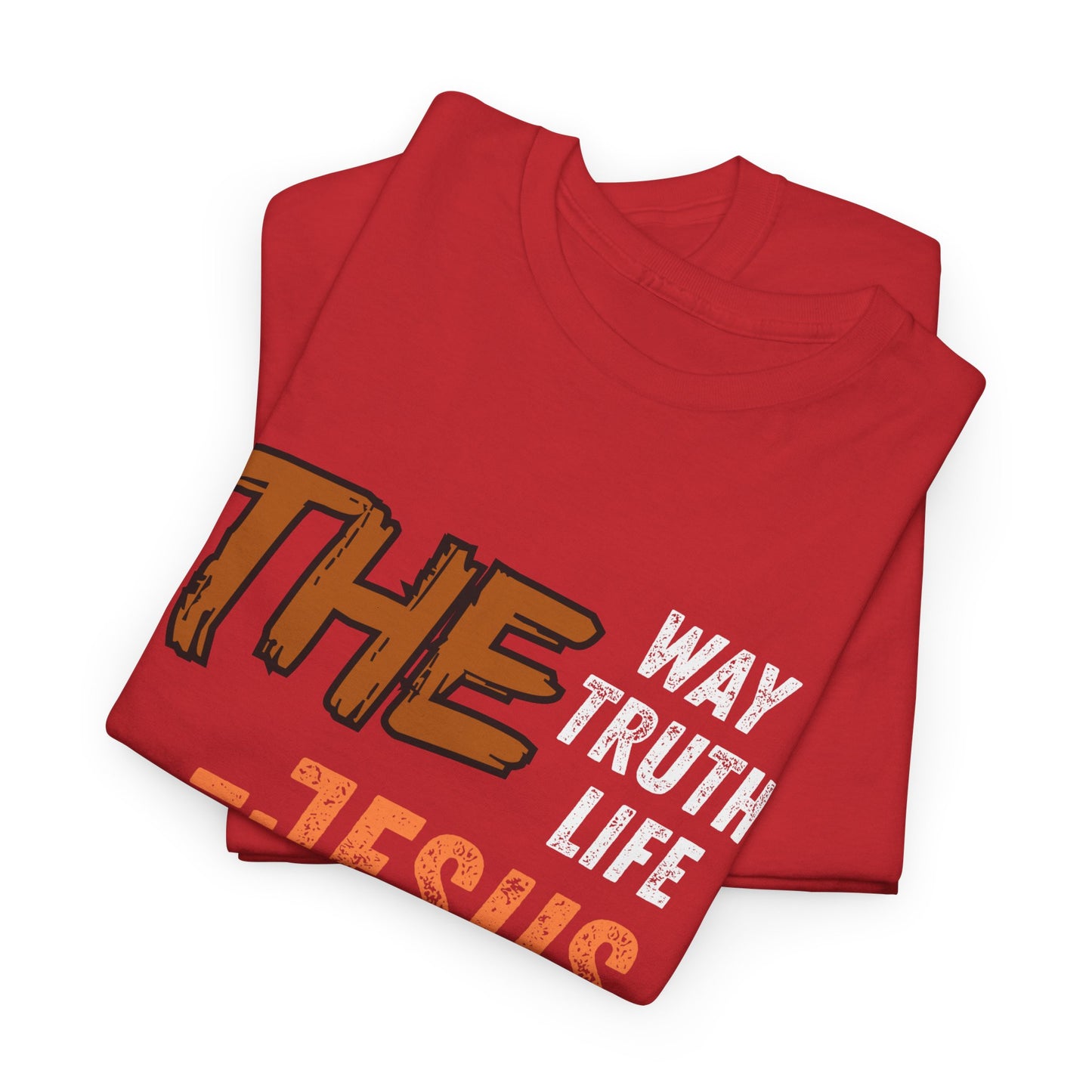 Christian T‑Shirt — “The Way Truth Life — Jesus” John 14:6 Vintage Graphic Tee