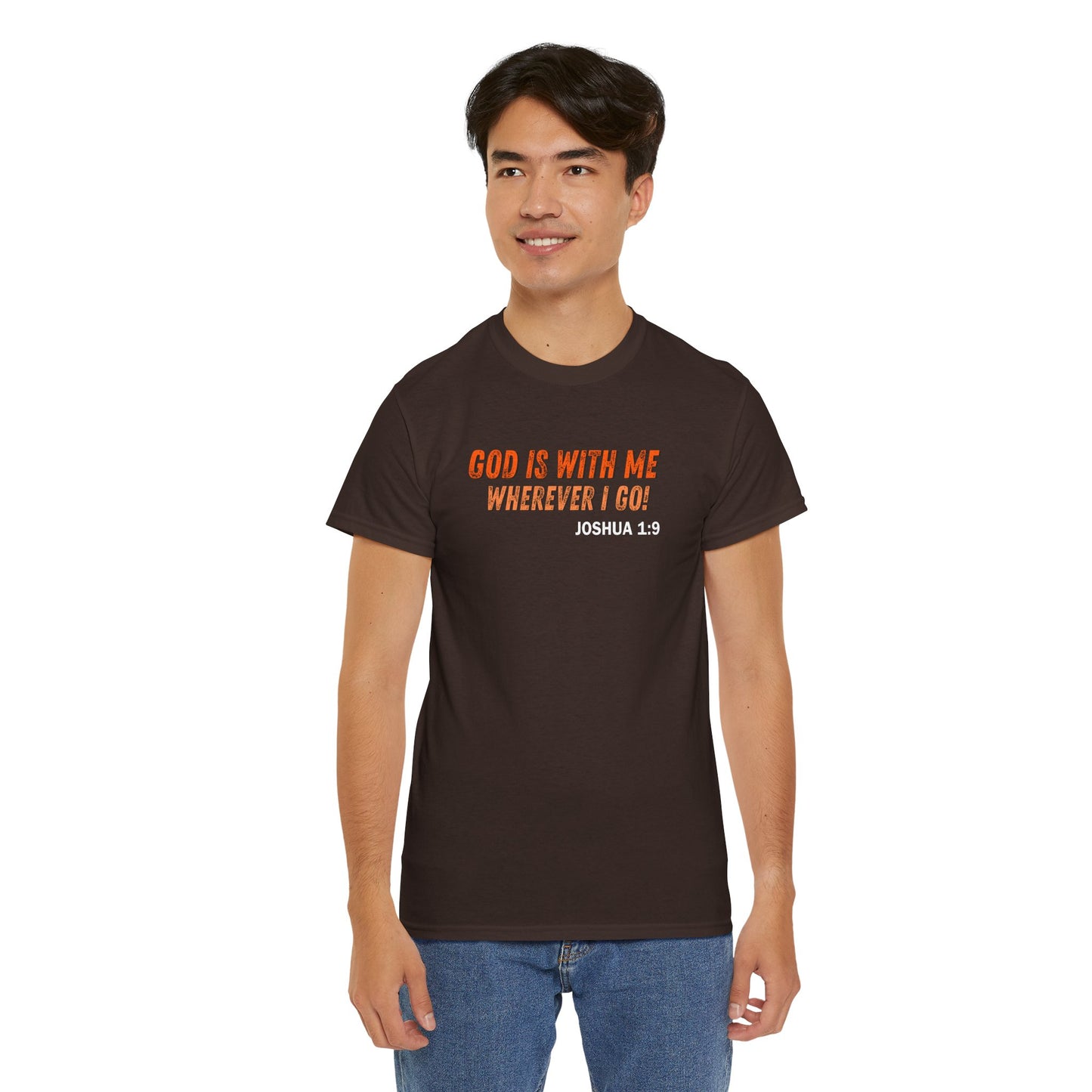 God Is With Me Tee — Joshua 1:9 Christian Scripture Shirt