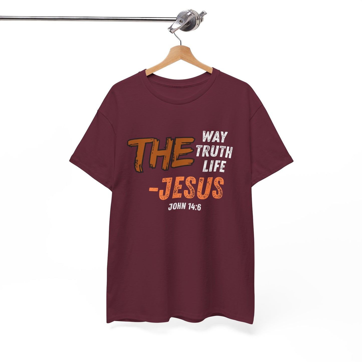 Christian T‑Shirt — “The Way Truth Life — Jesus” John 14:6 Vintage Graphic Tee