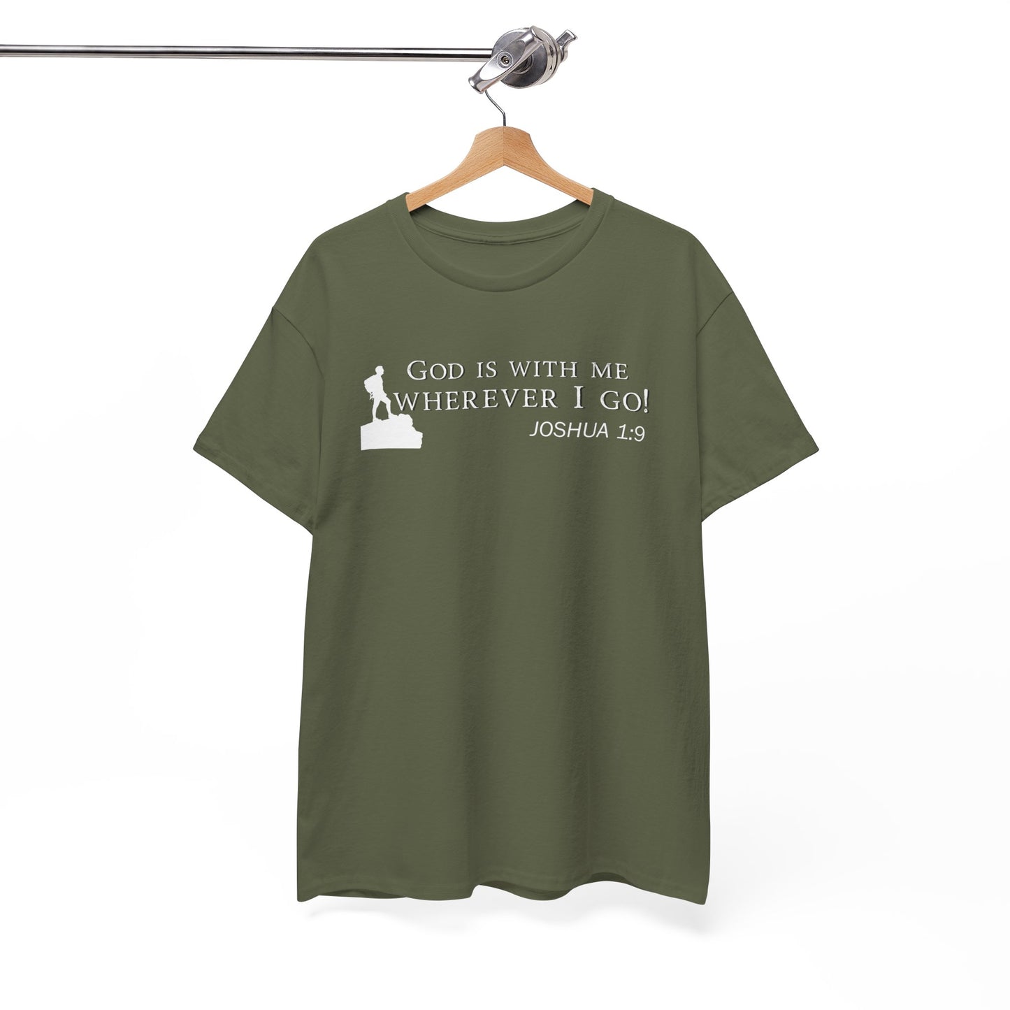 God Is With Me Tee — Joshua 1:9 Inspirational Christian T‑Shirt