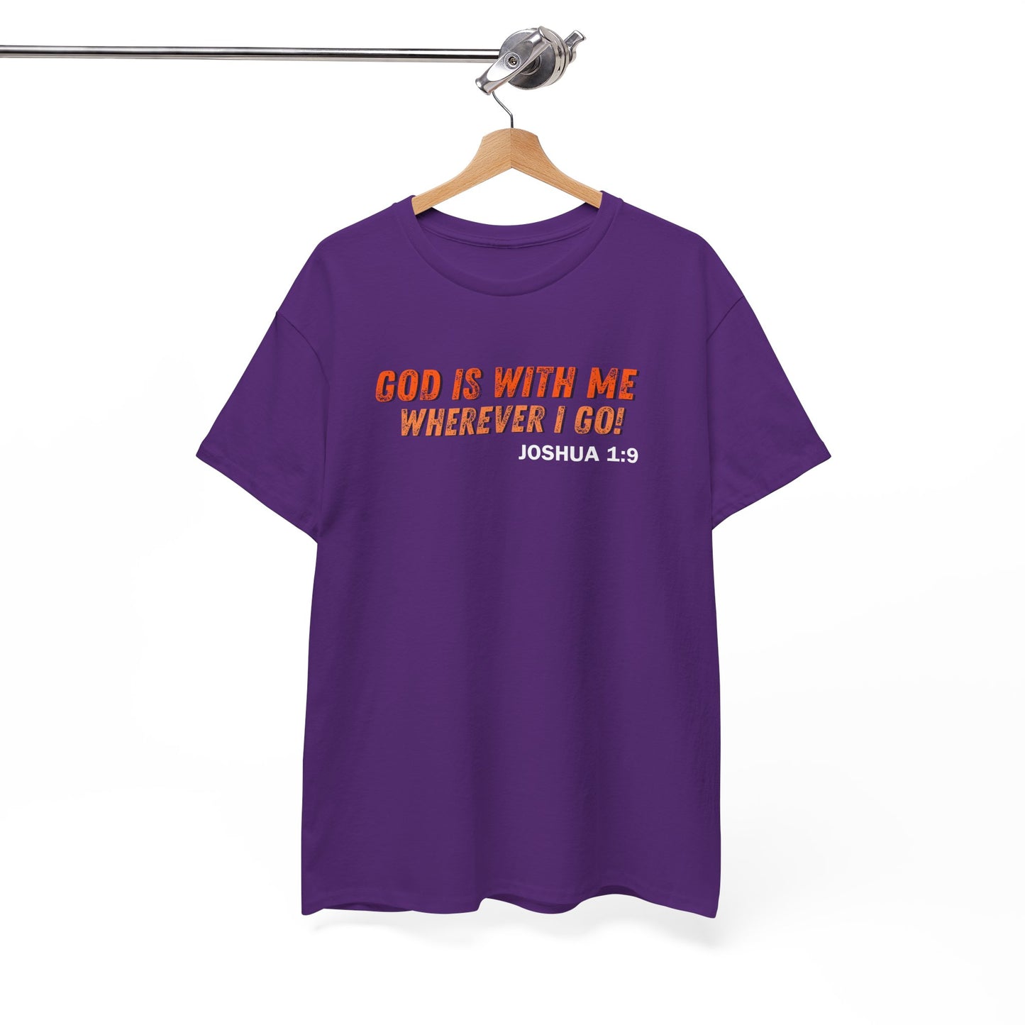 God Is With Me Tee — Joshua 1:9 Christian Scripture Shirt